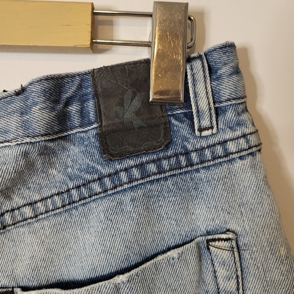 Oneteaspoon Cotton Distressed Cutoff Denim Jean Shorts Light Wash Blue Size 26 - Picture 5 of 8